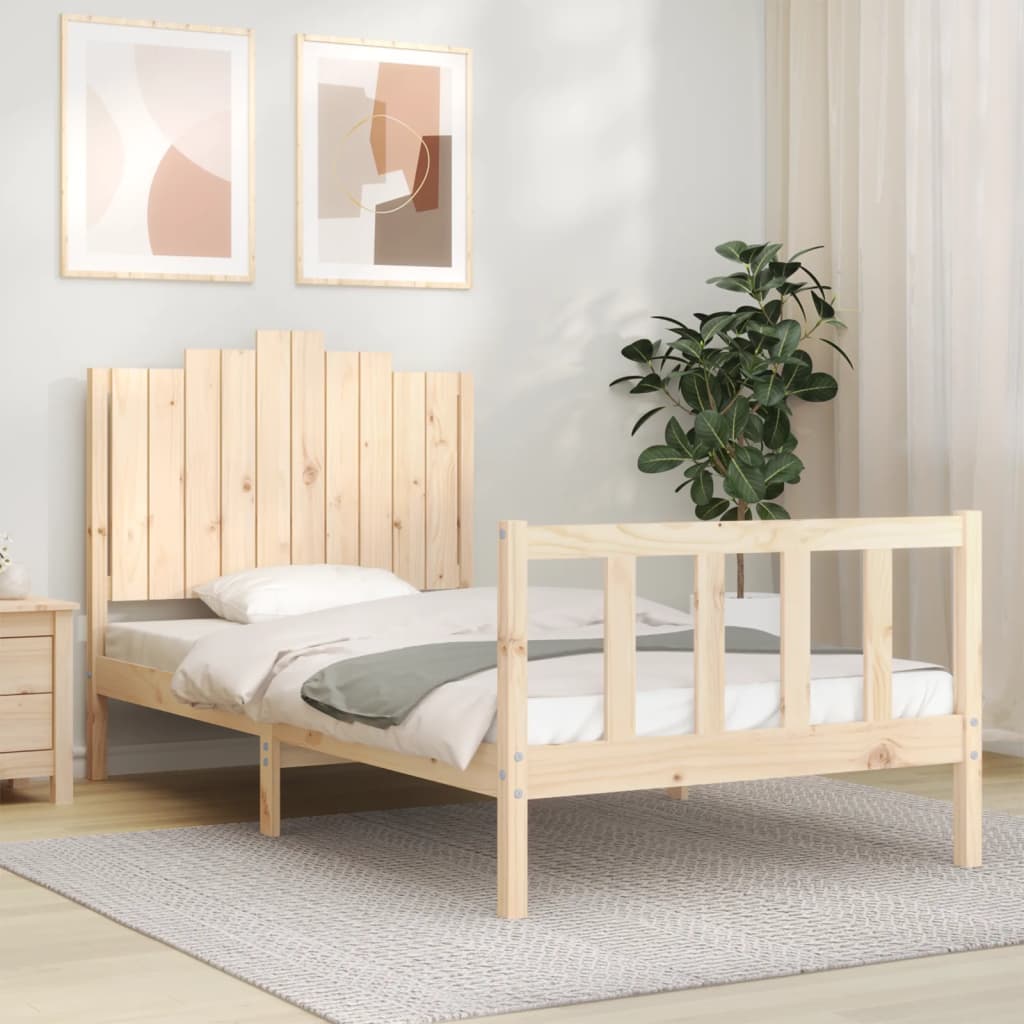 Estructura de cama sin colchón madera maciza de pino 100x200 cm vidaXL