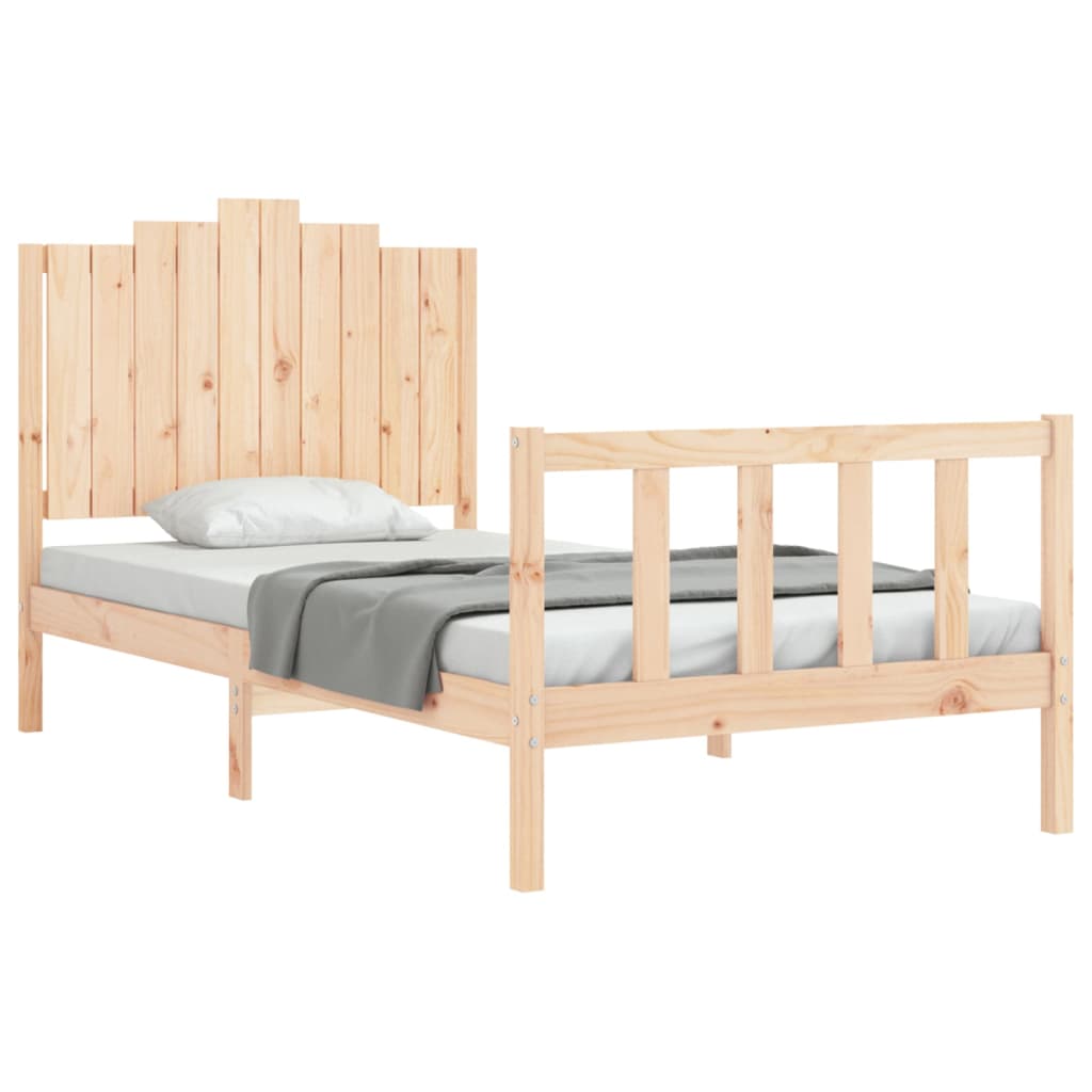 Estructura de cama sin colchón madera maciza de pino 100x200 cm vidaXL