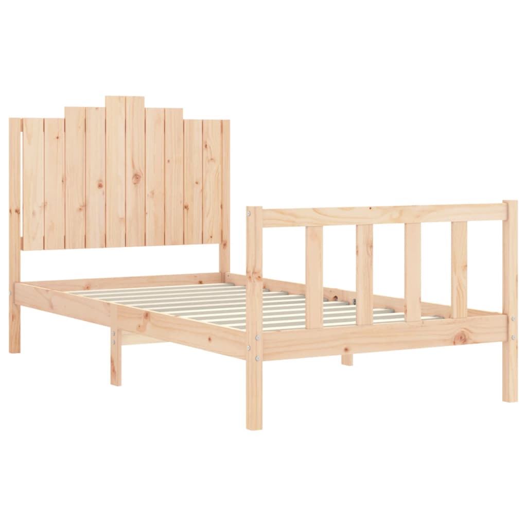 Estructura de cama sin colchón madera maciza de pino 100x200 cm vidaXL