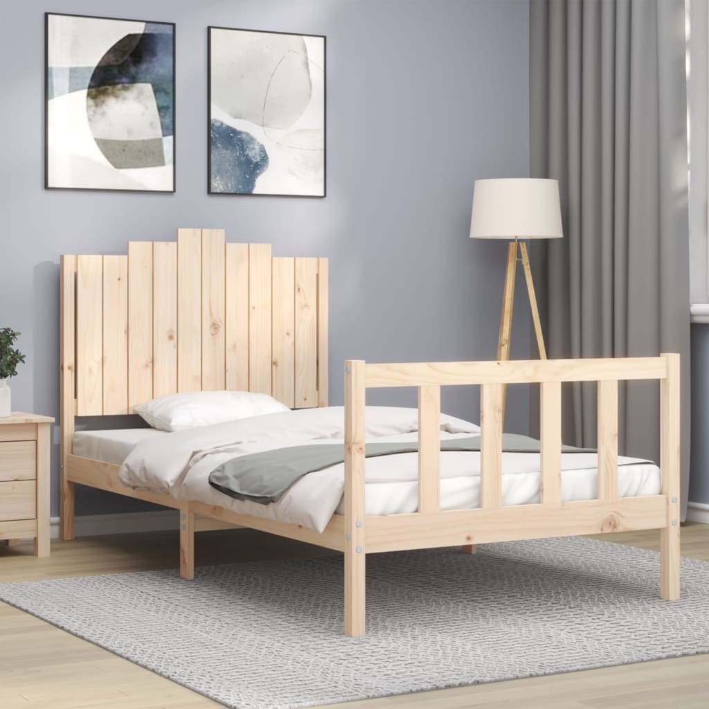 Estructura de cama sin colchón madera maciza de pino 100x200 cm vidaXL