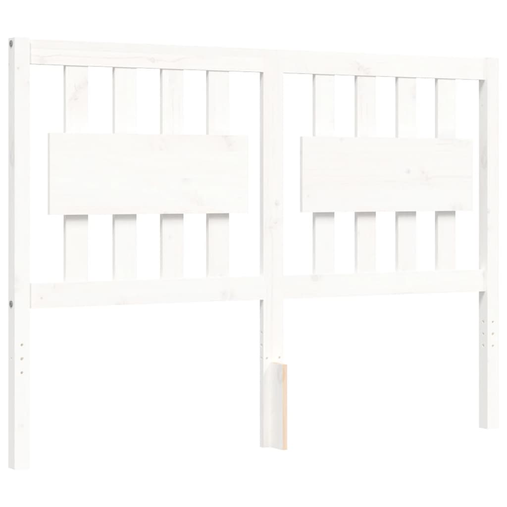 Estructura de cama sin colchón madera de pino blanca 140x190 cm vidaXL