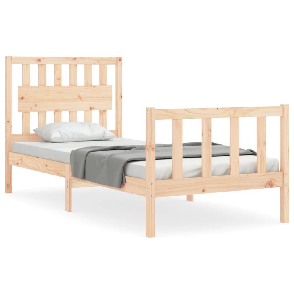 Estructura de cama sin colchón madera maciza de pino 90x200 cm vidaXL