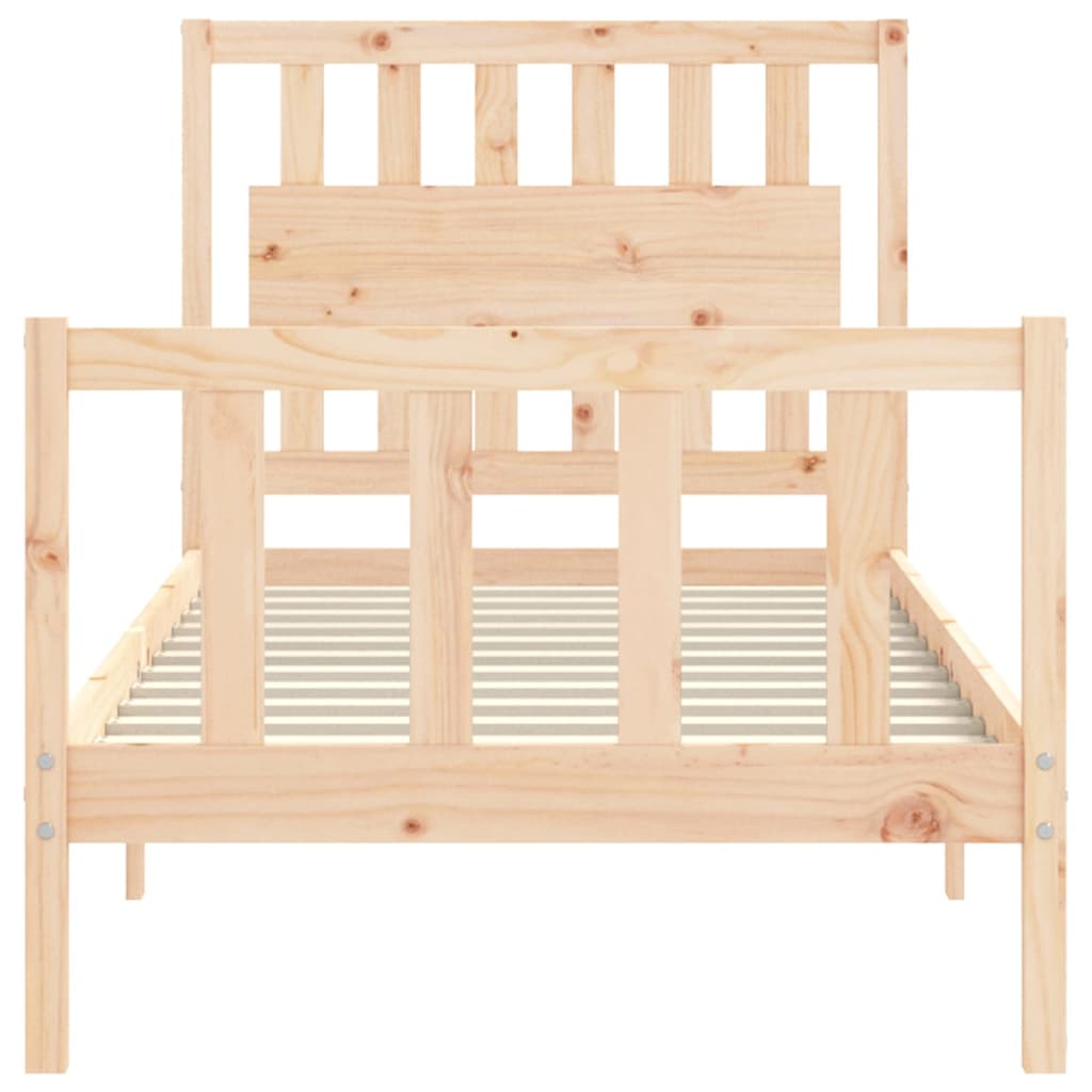 Estructura de cama sin colchón madera maciza de pino 90x200 cm vidaXL