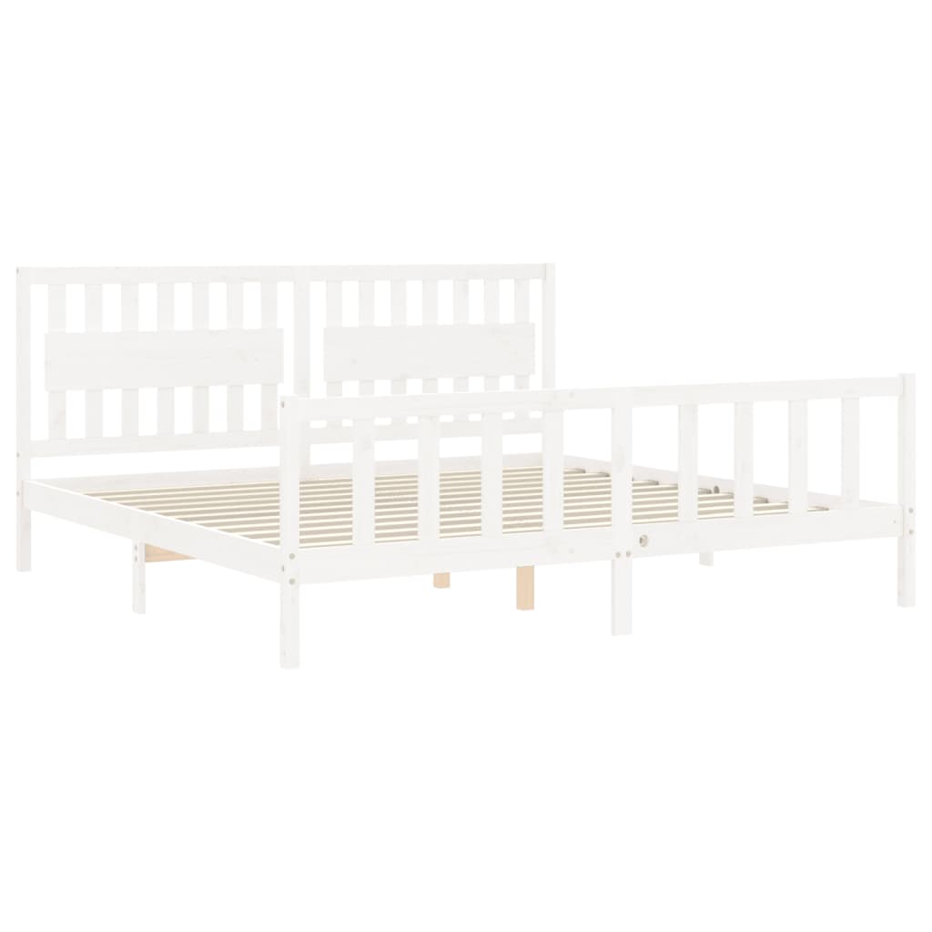 Estructura de cama sin colchón madera maciza blanca 200x200 cm vidaXL