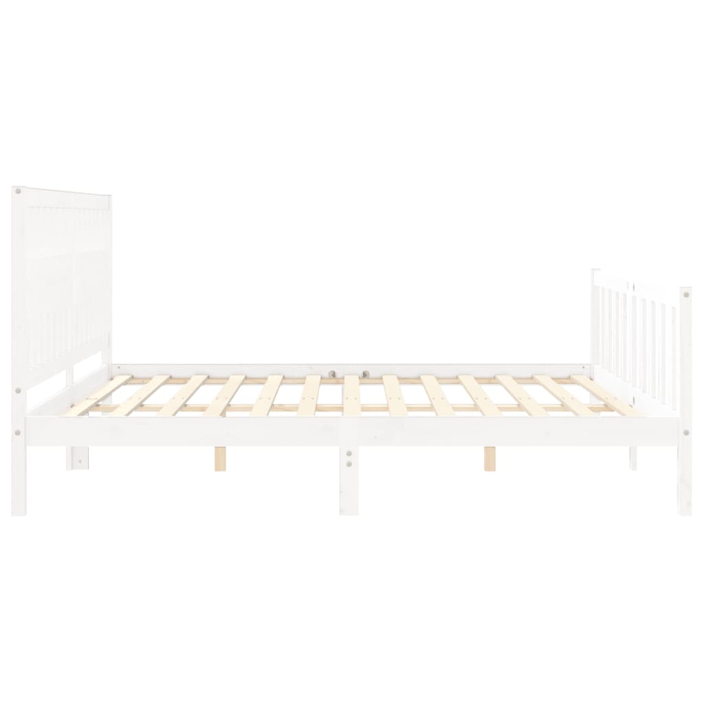 Estructura de cama sin colchón madera maciza blanca 200x200 cm vidaXL