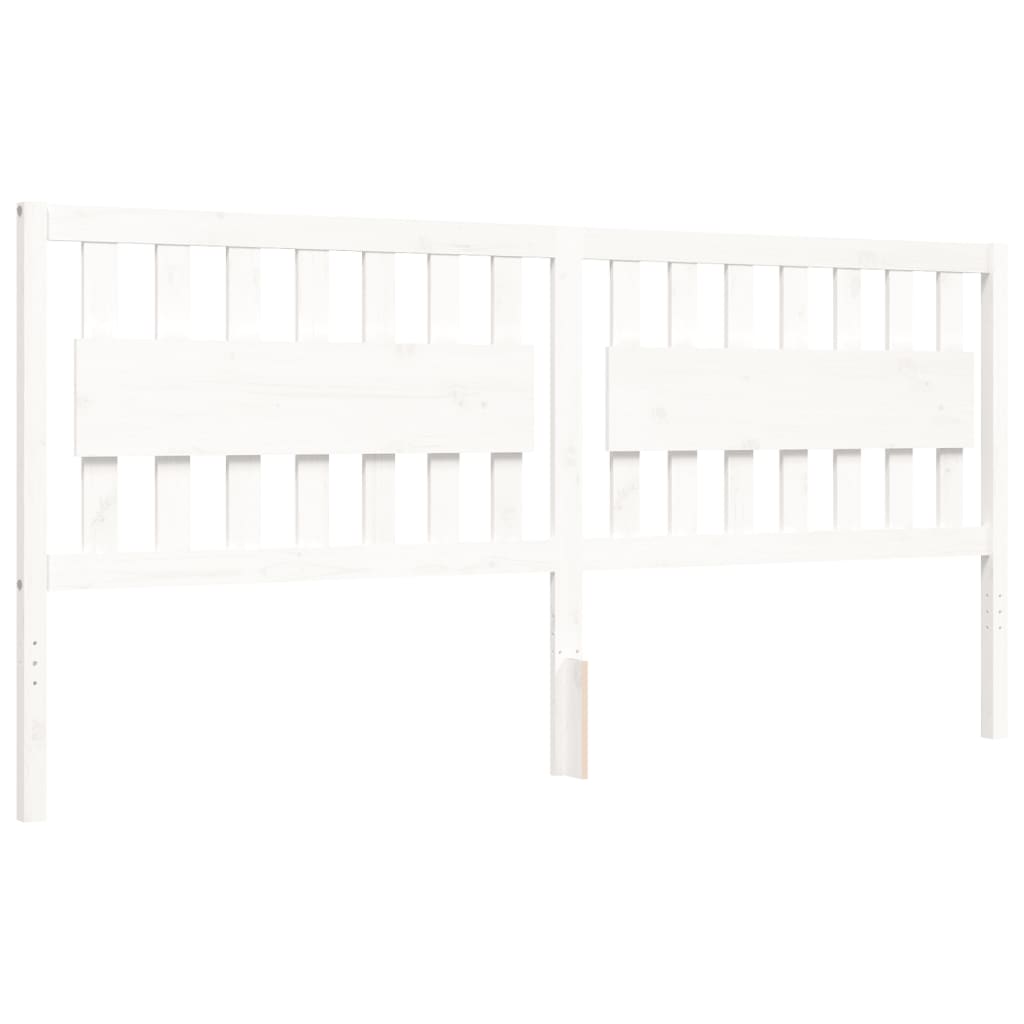 Estructura de cama sin colchón madera maciza blanca 200x200 cm vidaXL