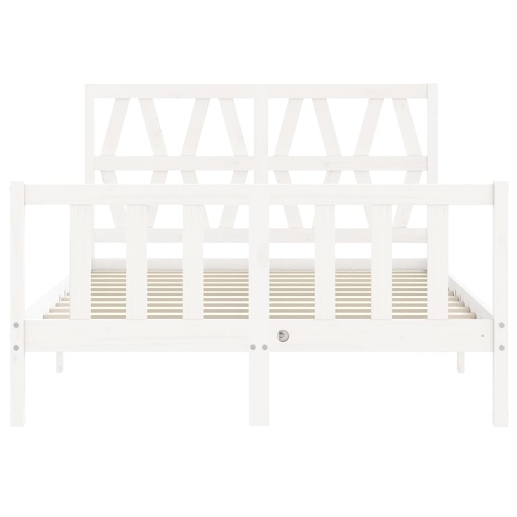 Estructura de cama sin colchón madera de pino blanca 140x190 cm vidaXL