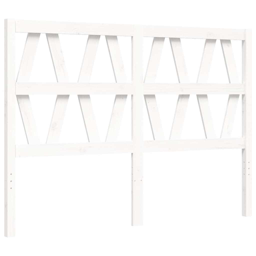 Estructura de cama sin colchón madera de pino blanca 140x190 cm vidaXL