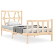 Vetonek Estructura de cama sin colchón madera maciza de pino 90x200 cm