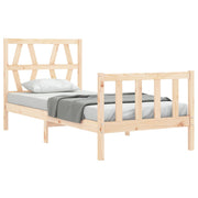 Estructura de cama sin colchón madera maciza de pino 90x200 cm v6460 - Vetonek