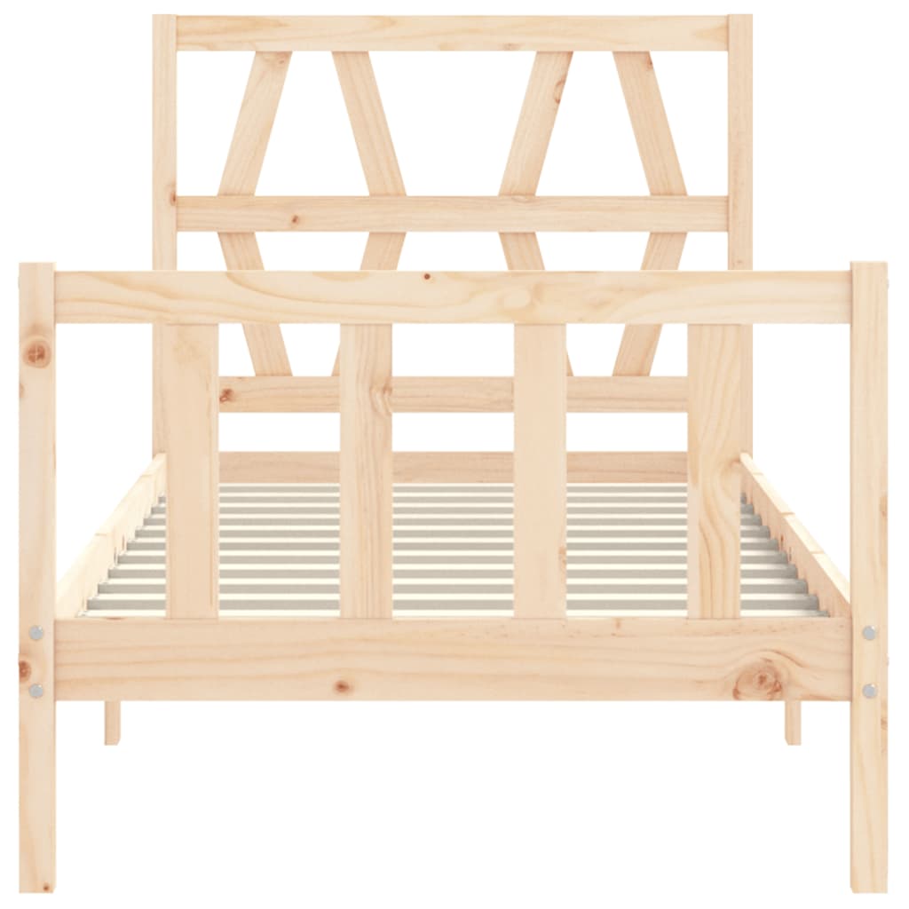 Estructura de cama sin colchón madera maciza de pino 90x200 cm v6460 - Vetonek