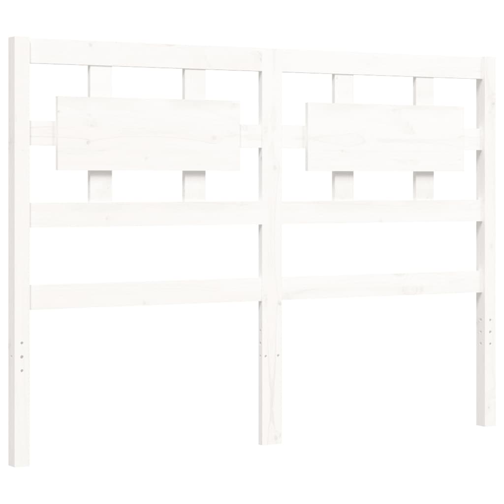 Estructura de cama sin colchón madera de pino blanca 140x190 cm vidaXL