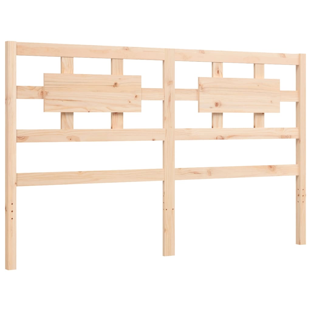 Estructura de cama de matrimonio con cabecero madera maciza vidaXL