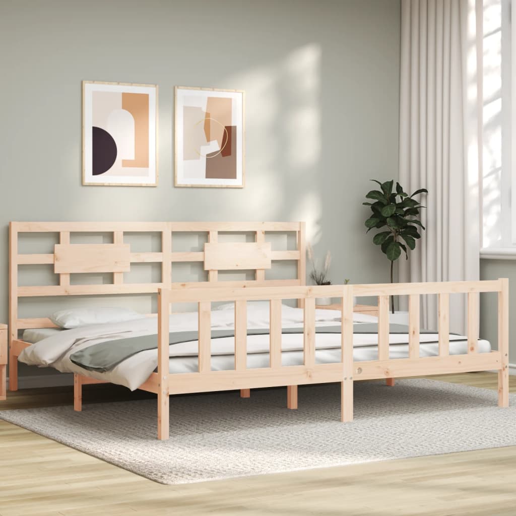 Vetonek Estructura de cama sin colchón madera maciza de pino 200x200 cm