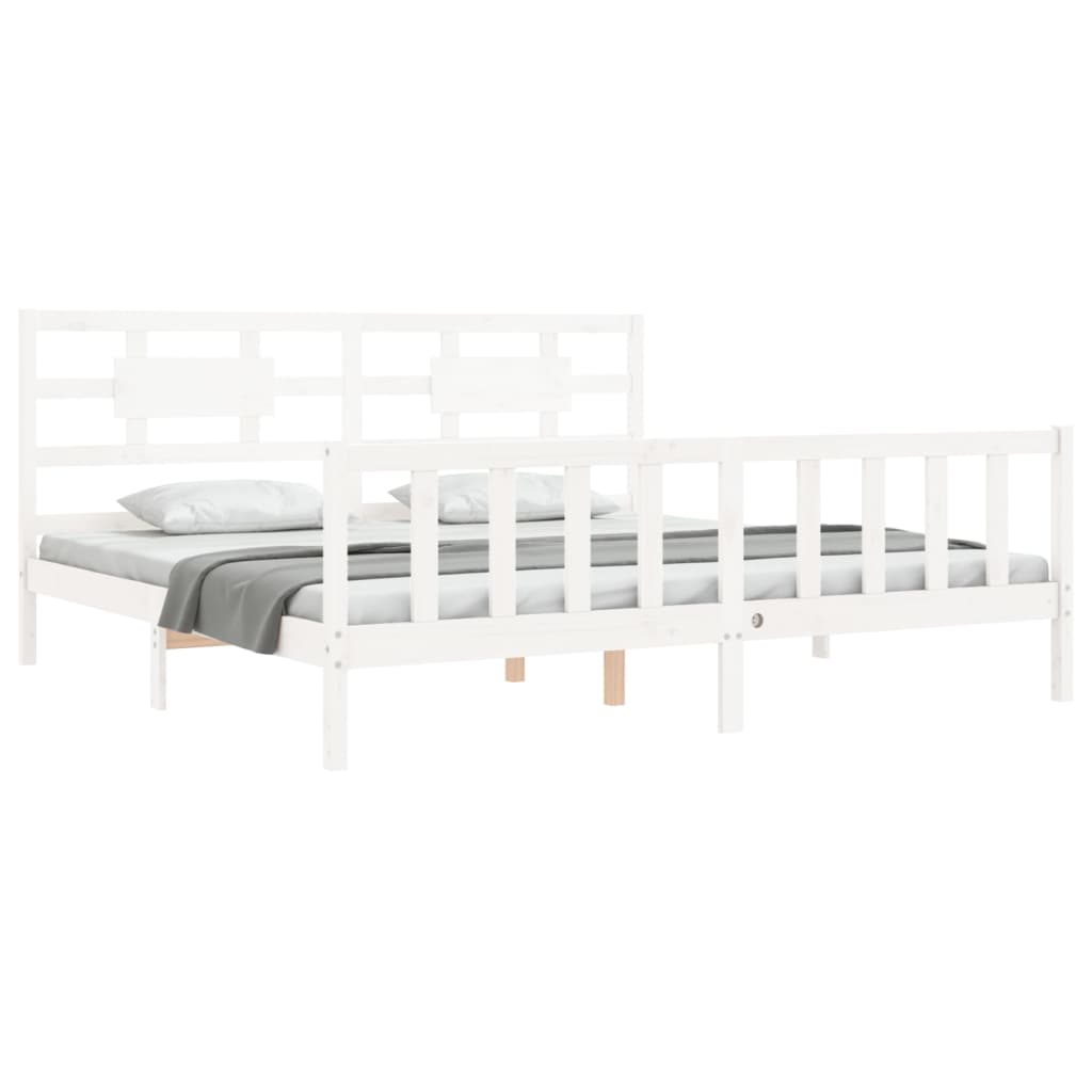 Estructura de cama sin colchón madera maciza blanca 200x200 cm vidaXL