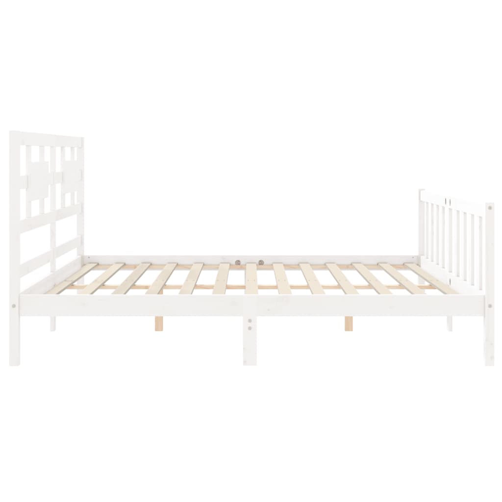 Estructura de cama sin colchón madera maciza blanca 200x200 cm vidaXL