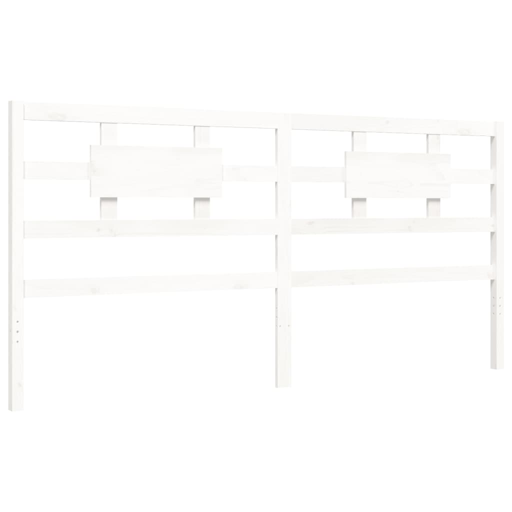 Estructura de cama sin colchón madera maciza blanca 200x200 cm vidaXL