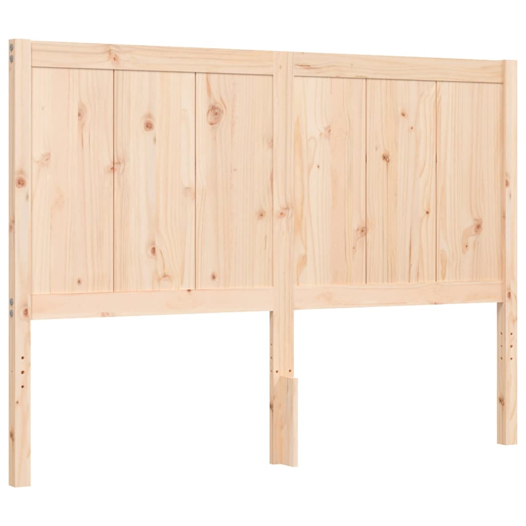 Estructura de cama de matrimonio con cabecero madera maciza vidaXL