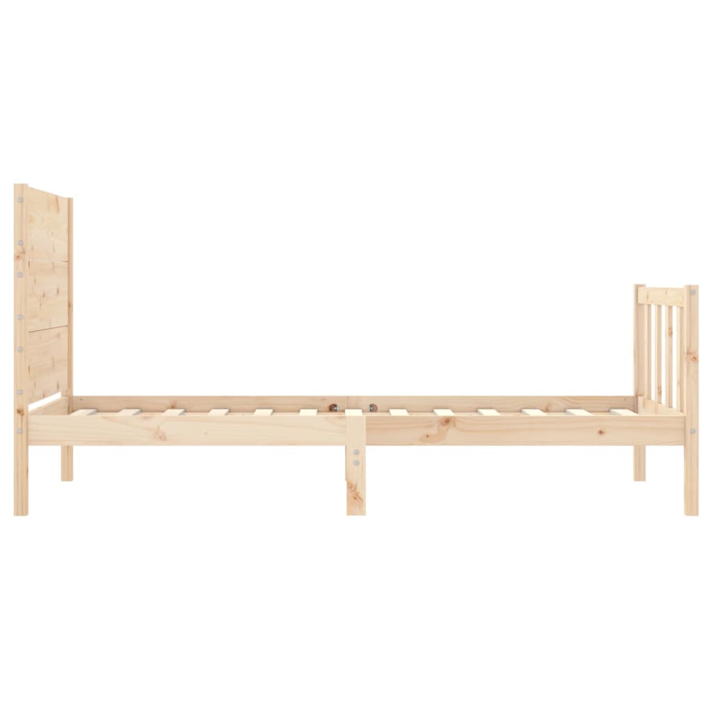 Estructura de cama sin colchón madera maciza de pino 100x200 cm - Vetonek