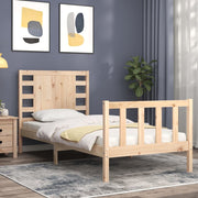Estructura de cama sin colchón madera maciza de pino 90x200 cm v9713 - Vetonek