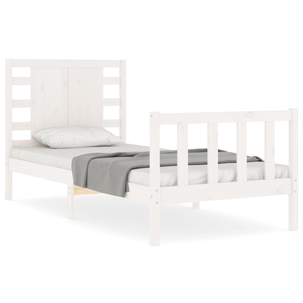 Estructura cama sin colchón madera maciza pino blanca 100x200cm vidaXL