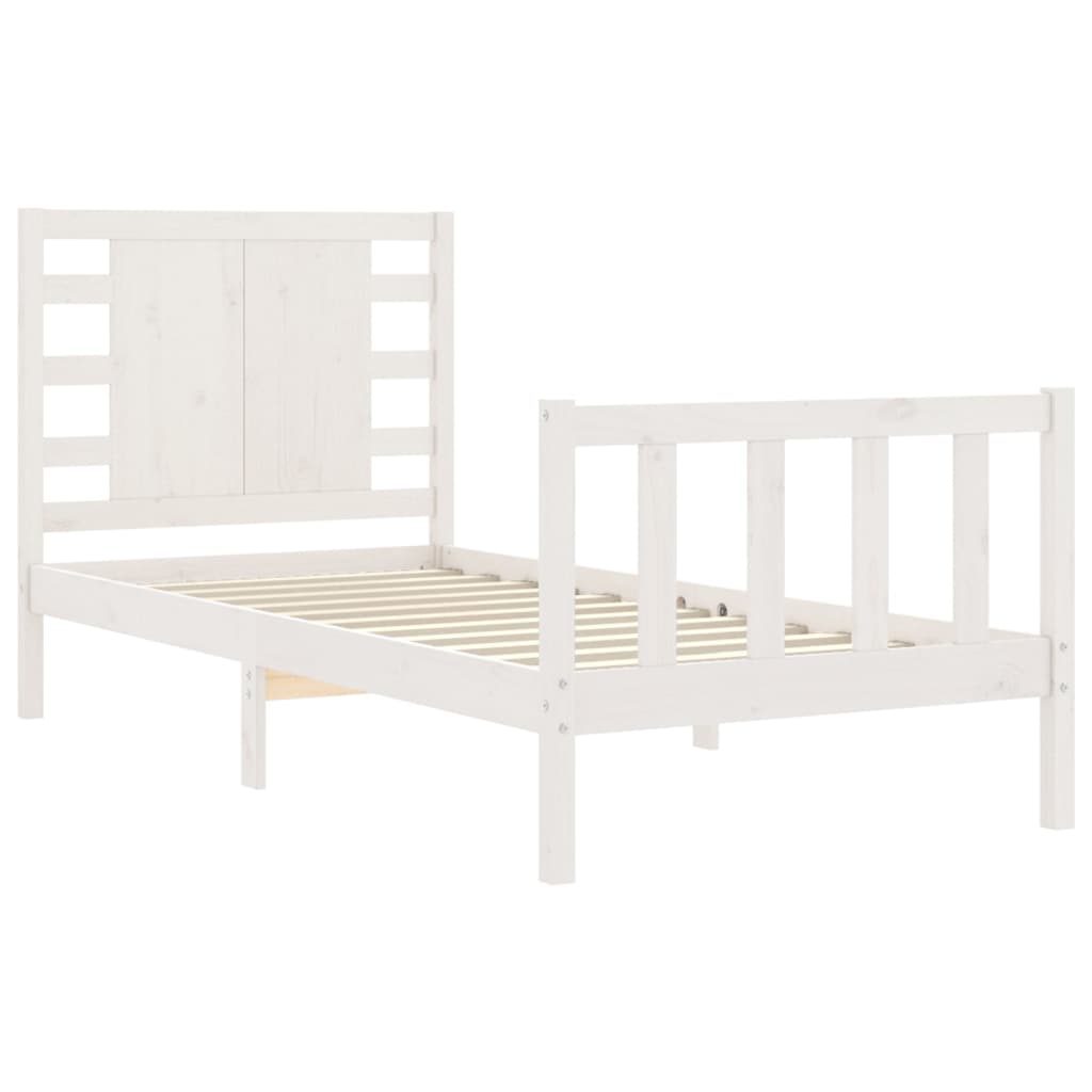 Estructura cama sin colchón madera maciza pino blanca 100x200cm vidaXL