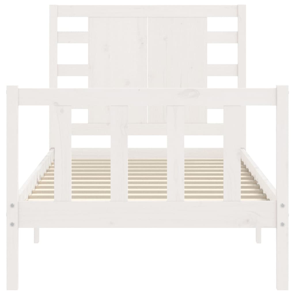 Estructura cama sin colchón madera maciza pino blanca 100x200cm vidaXL