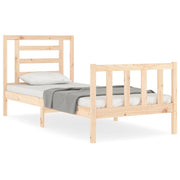 Vetonek Estructura de cama sin colchón madera maciza de pino 90x200 cm