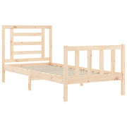 Estructura de cama sin colchón madera maciza de pino 90x200 cm v0368 - Vetonek