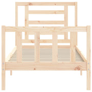 Estructura de cama sin colchón madera maciza de pino 90x200 cm v0368 - Vetonek