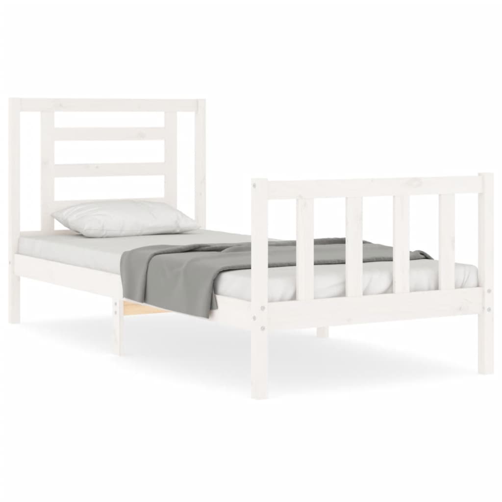 Estructura cama sin colchón madera maciza pino blanca 100x200cm vidaXL