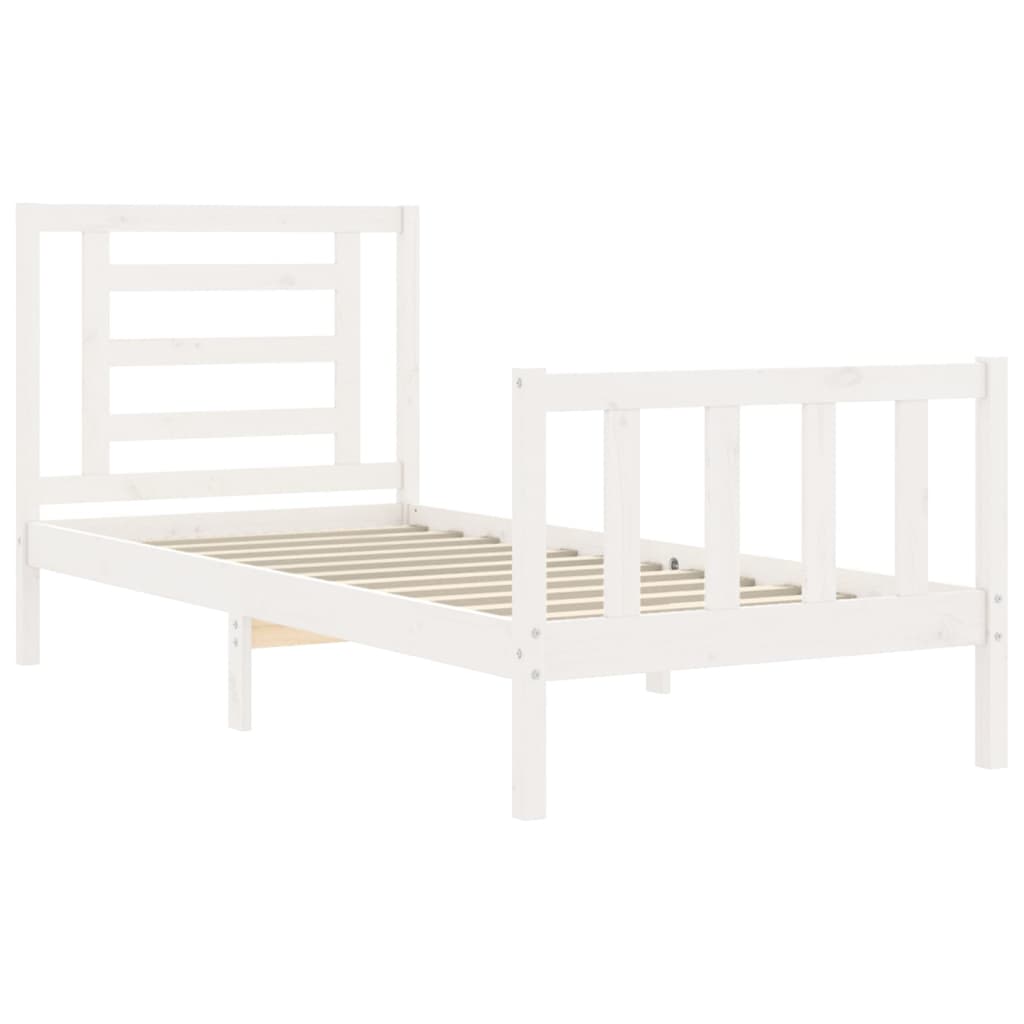 Estructura cama sin colchón madera maciza pino blanca 100x200cm vidaXL