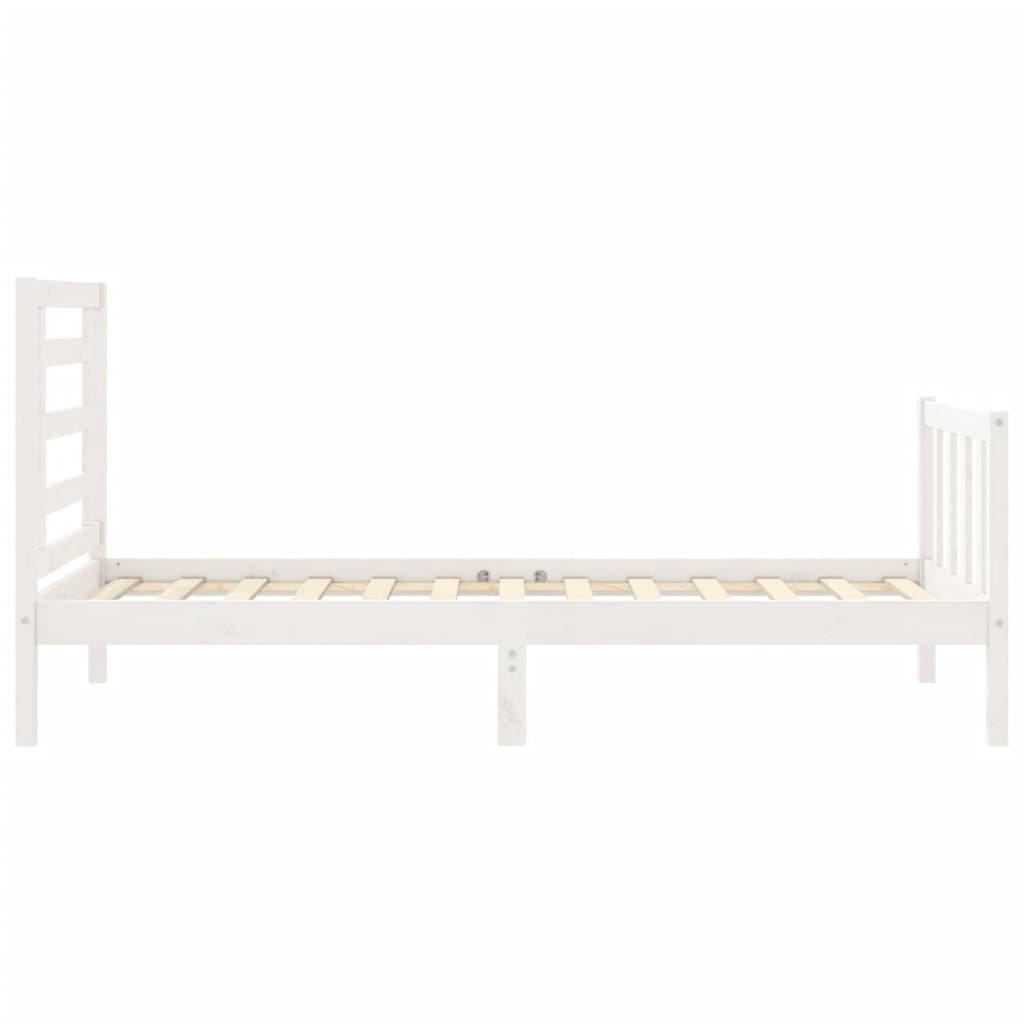 Estructura cama sin colchón madera maciza pino blanca 100x200cm vidaXL