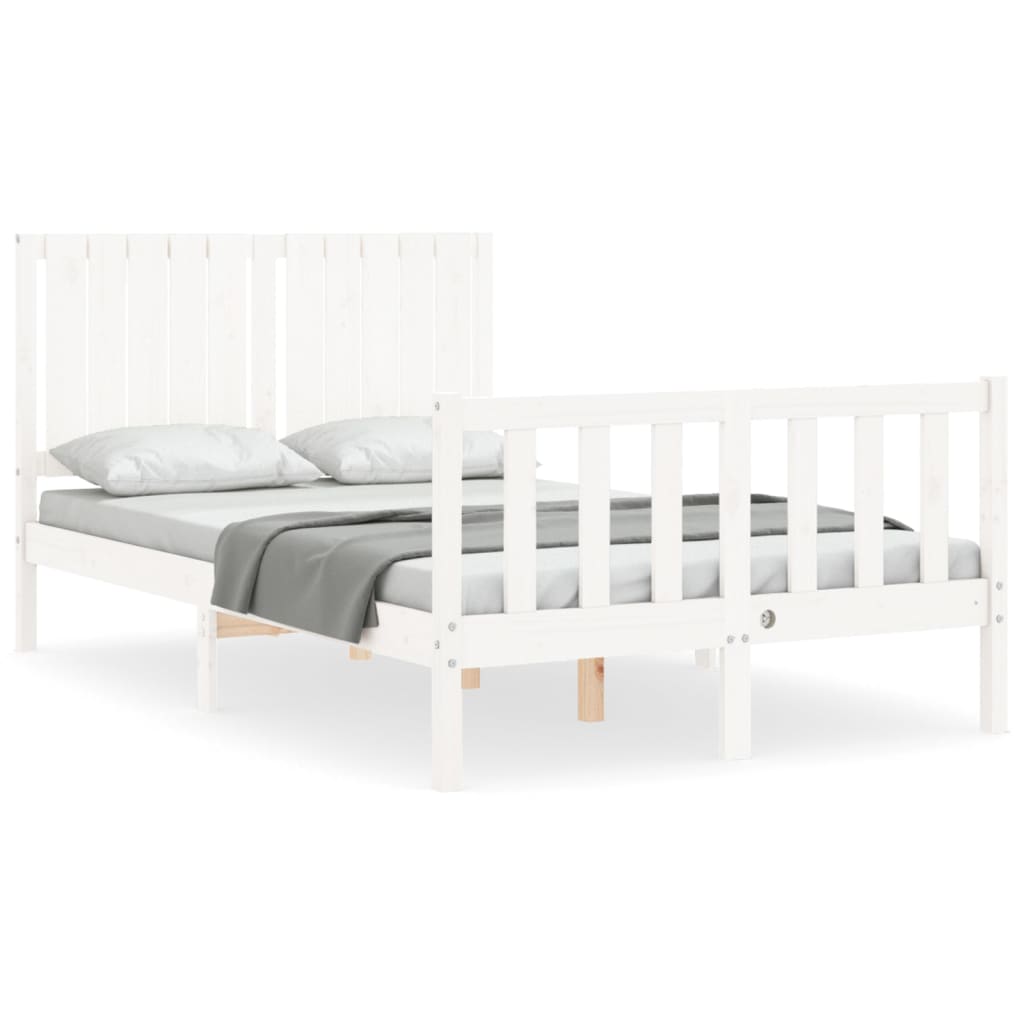 Estructura de cama sin colchón madera de pino blanca 120x200 cm vidaXL