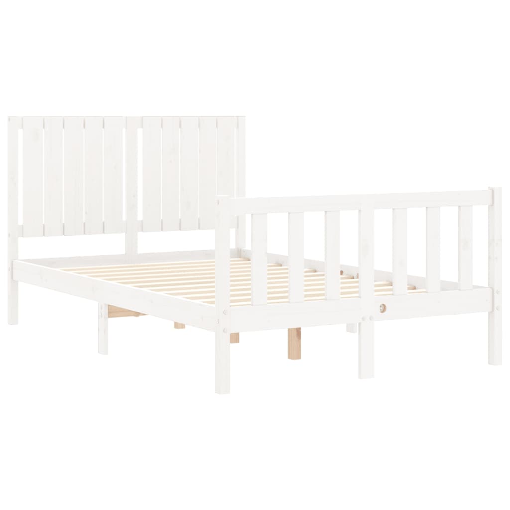 Estructura de cama sin colchón madera de pino blanca 120x200 cm vidaXL