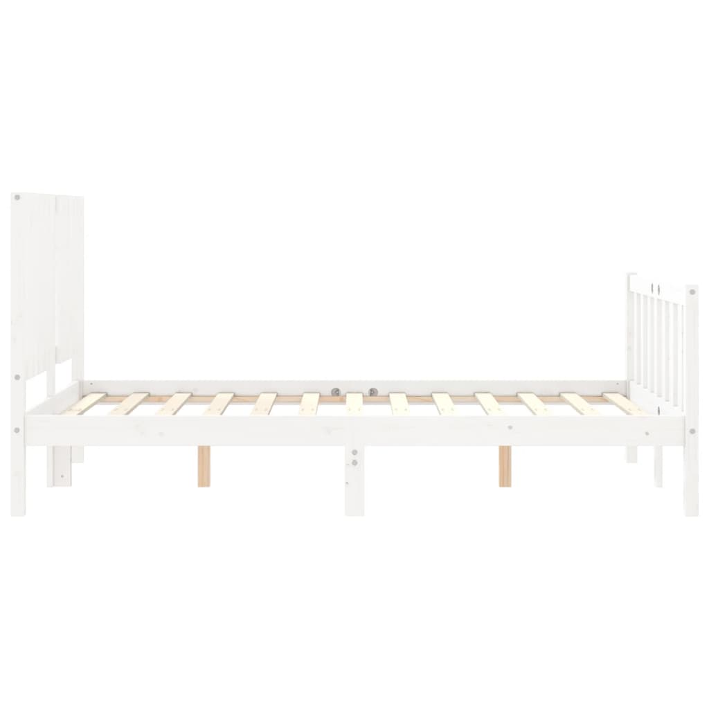 Estructura de cama sin colchón madera de pino blanca 120x200 cm vidaXL