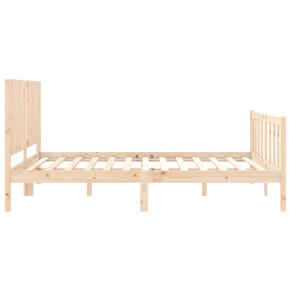 Estructura de cama sin colchón madera maciza de pino 160x200 cm vidaXL