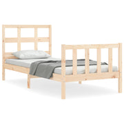 Vetonek Estructura de cama sin colchón madera maciza de pino 90x200 cm