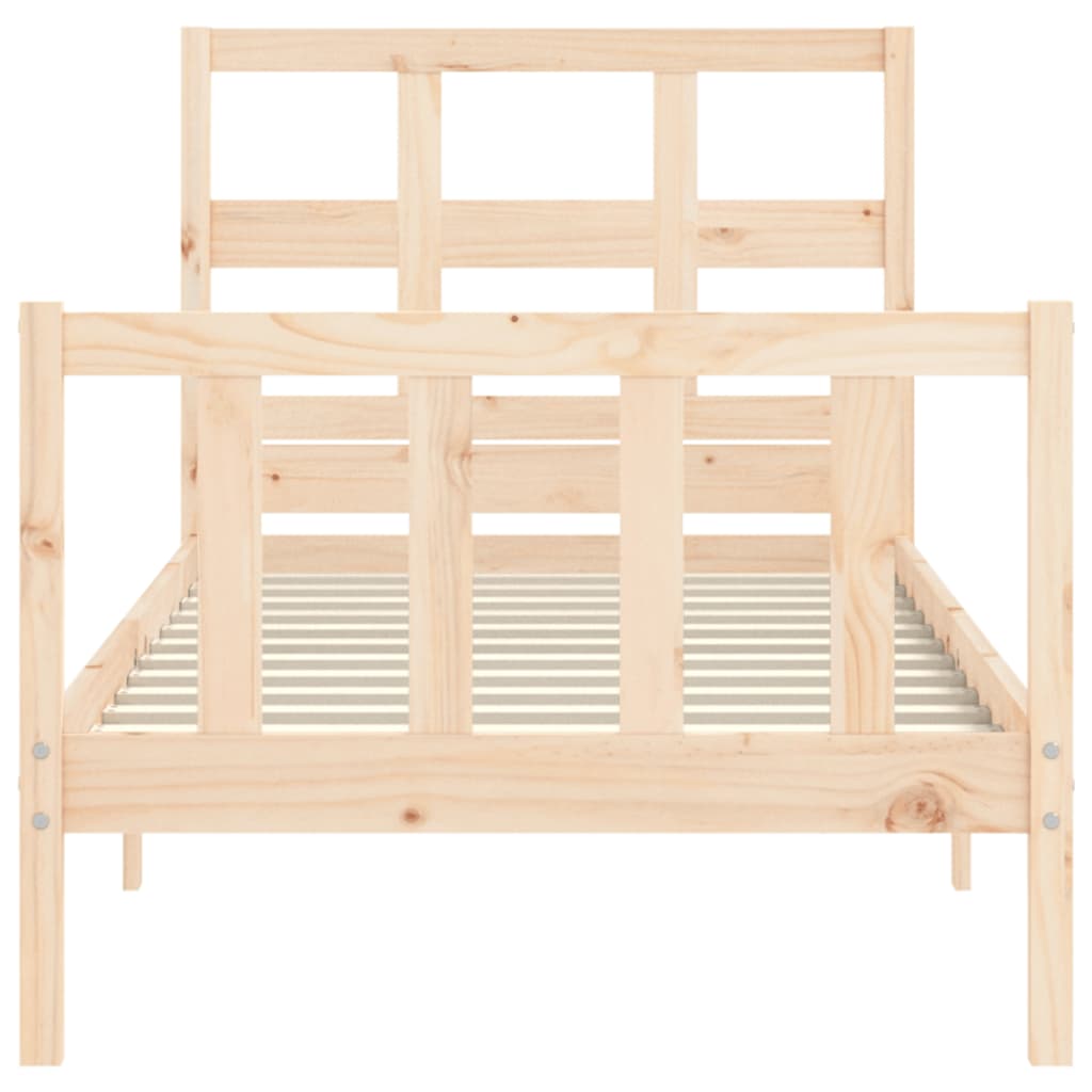 Estructura de cama sin colchón madera maciza de pino 90x200 cm v1662 - Vetonek