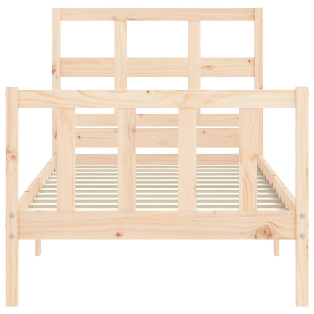 Estructura de cama sin colchón madera maciza de pino 100x200 cm vidaXL