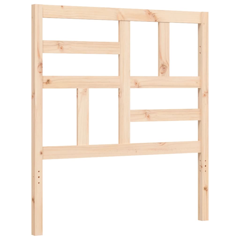 Estructura de cama individual con cabecero madera maciza vidaXL