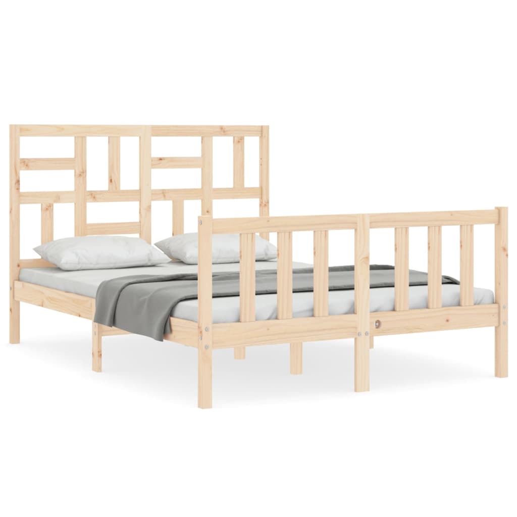 Estructura de cama sin colchón madera de pino blanca 140x200 cm vidaXL