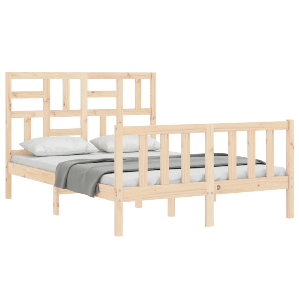 Estructura de cama sin colchón madera de pino blanca 140x200 cm vidaXL