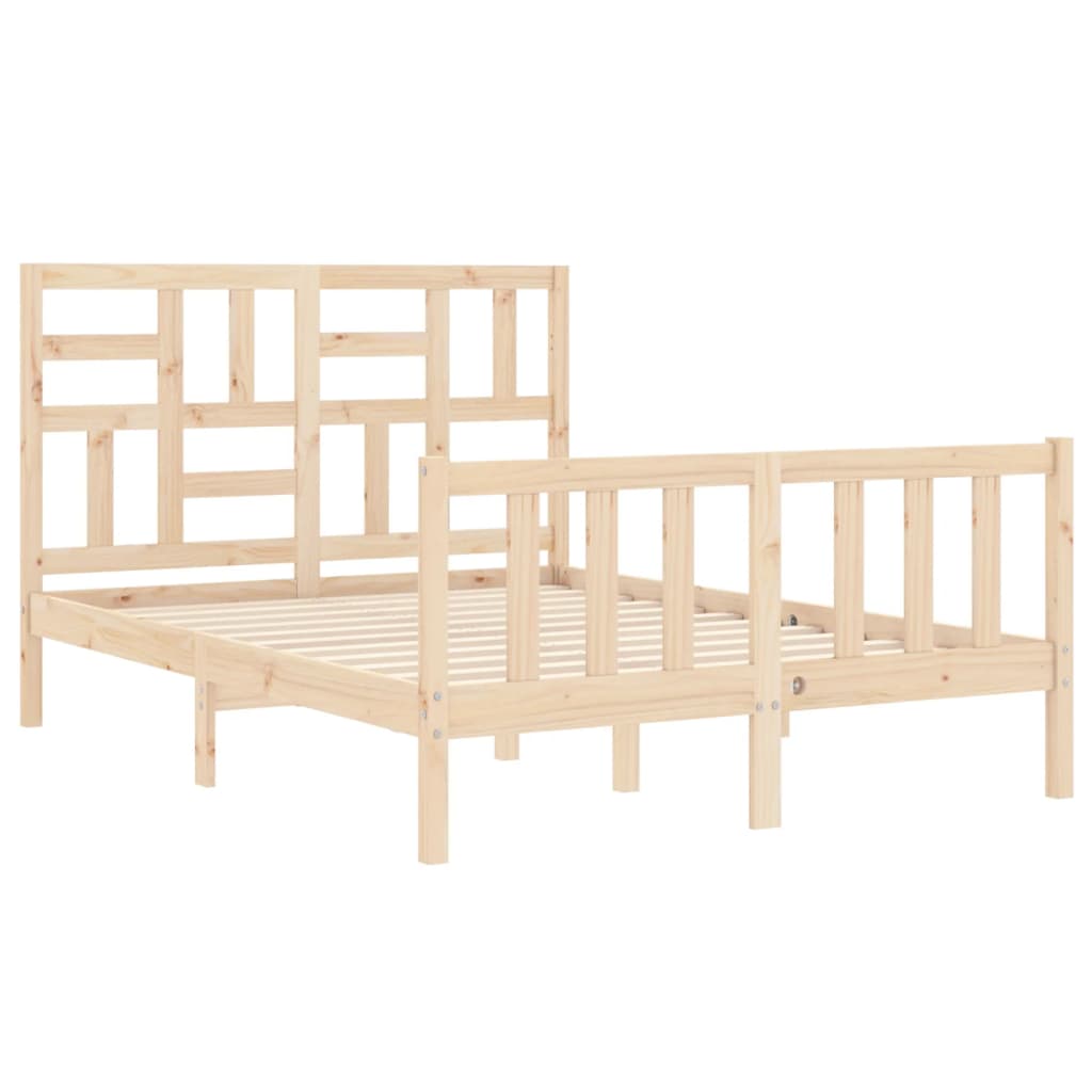 Estructura de cama sin colchón madera de pino blanca 140x200 cm vidaXL