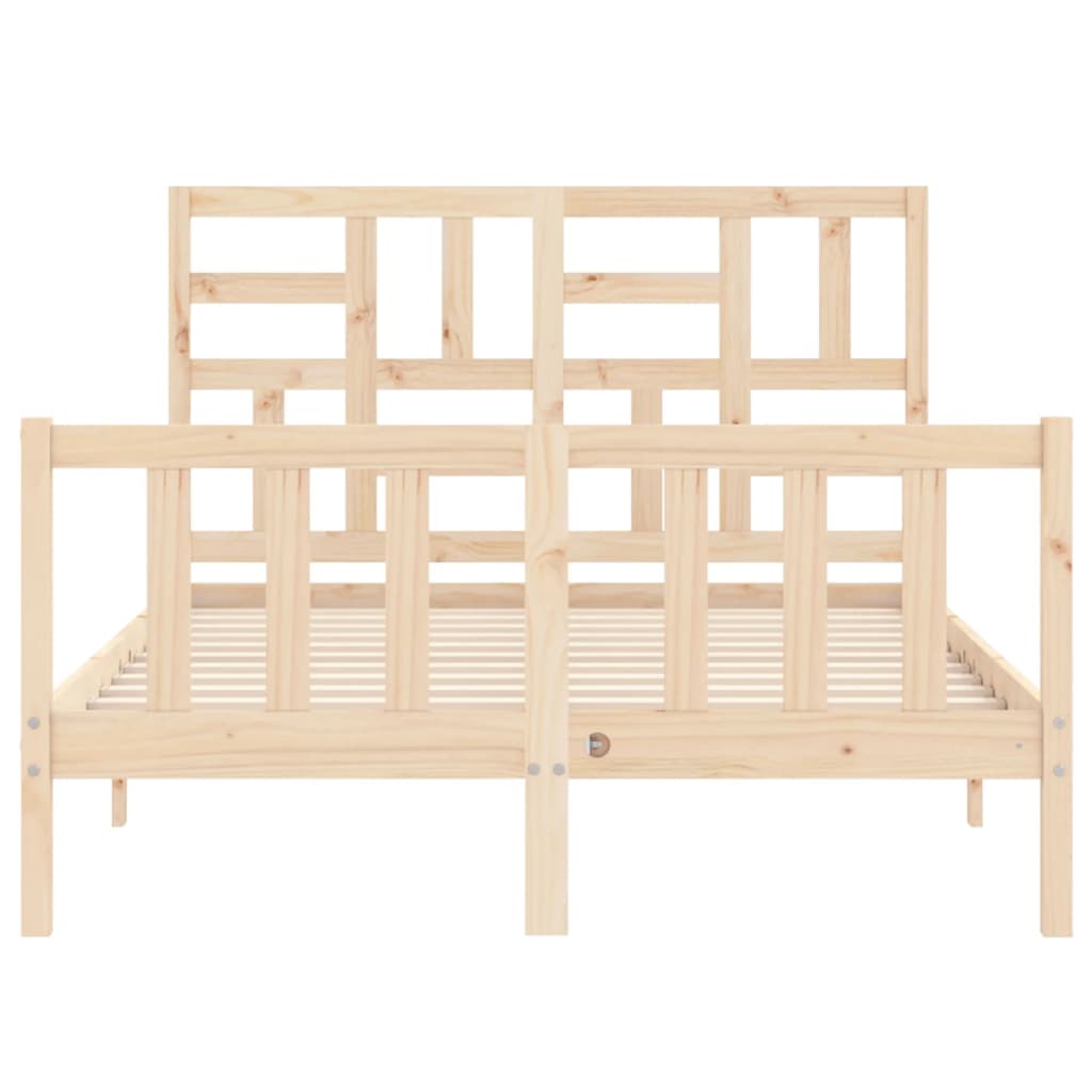 Estructura de cama sin colchón madera de pino blanca 140x200 cm vidaXL