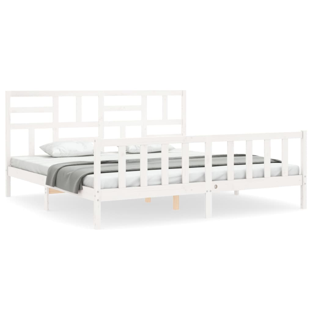 Estructura de cama sin colchón madera maciza blanca 200x200 cm vidaXL