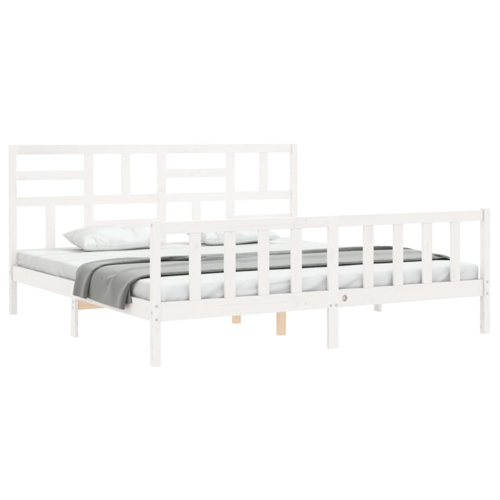 Estructura de cama sin colchón madera maciza blanca 200x200 cm vidaXL