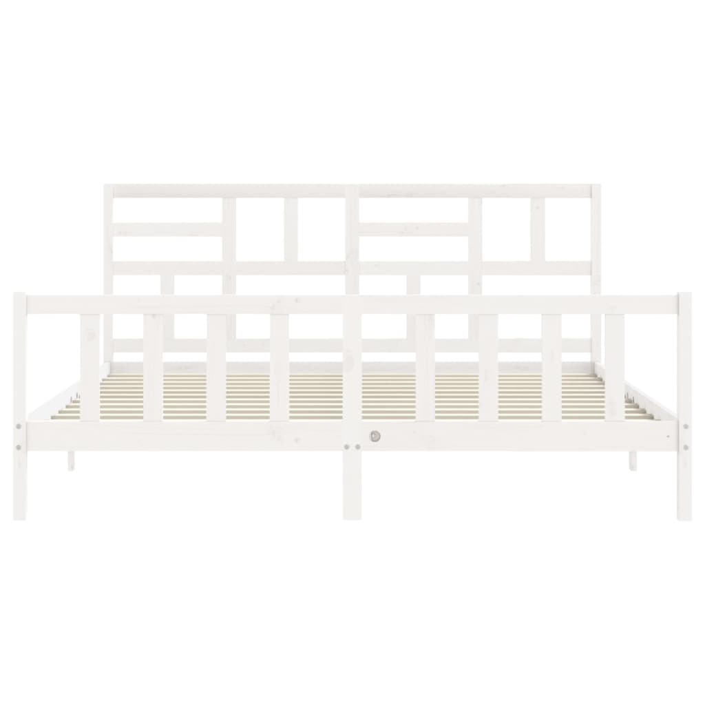 Estructura de cama sin colchón madera maciza blanca 200x200 cm vidaXL