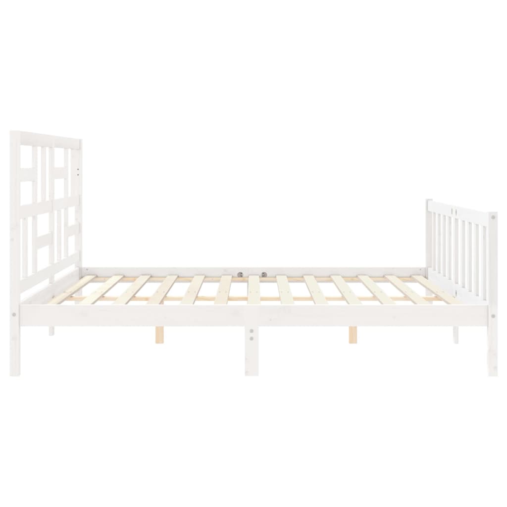 Estructura de cama sin colchón madera maciza blanca 200x200 cm vidaXL