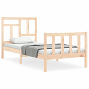 Vetonek Estructura de cama sin colchón madera maciza de pino 90x200 cm